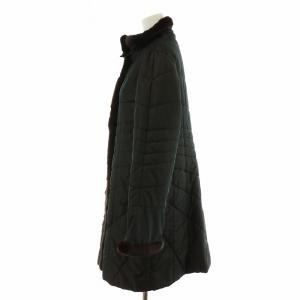 Leilian コート スタンドカラー ミドル ミンクファー 中綿 裏地総柄 11 L 茶 ブラウン IL-0704777 GY18