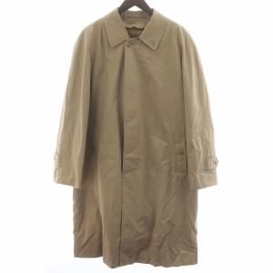 ヴィンテージ 英国製 バルマカーン コート ステンカラー ロング ノバチェック ライナー付き 48 M位 ベージュ GY22