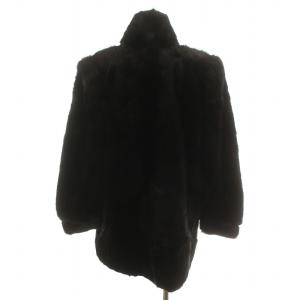 SAGA MINK 銀サガ 毛皮 コート ハーフ スタンドカラー ダークミンクファー 逆毛 茶 ブラウン GY18