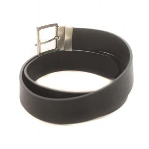 DIESEL ベルト ハトメ リザード型押し レザー シルバーカラー金具 ロゴバックル ベルト社外製 黒 ブラック