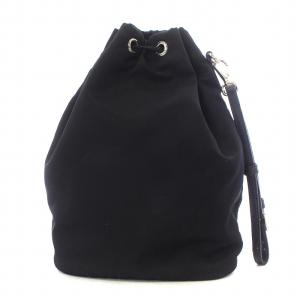 PRADA RE-NYLON ポーチ トライアングルロゴプレート ブラック