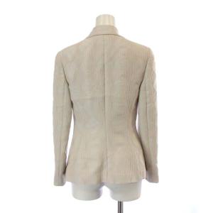 EMPORIO ARMANI スーツ セットアップ テーラードジャケット シングル 1B 総裏地 タイトスカート ひざ丈 ジップフライ 総柄 36 S グレー