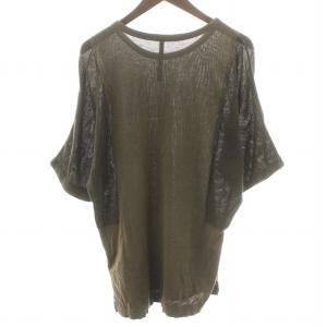 YANTOR HighGaugeCotton Knit Cut&Sewn ハイゲージコットンニットカットソー Tシャツ 半袖 切替 メッシュ