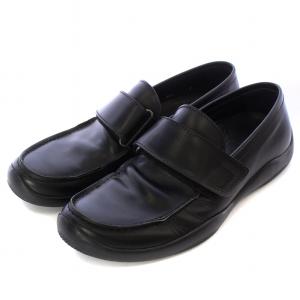 PRADA SPORT マジックテープシューズ ローファー 革靴 レザー 9 28.0cm 黒 ブラック 861