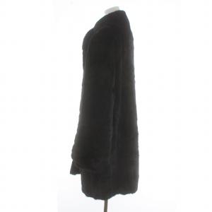 LANVIN 毛皮コート ミンクファー 総裏地 F ブラック