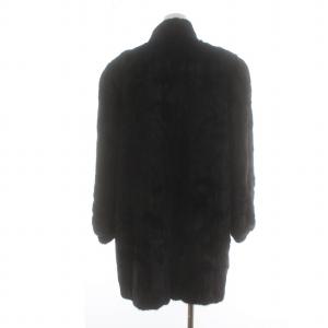 LANVIN 毛皮コート ミンクファー 総裏地 F ブラック