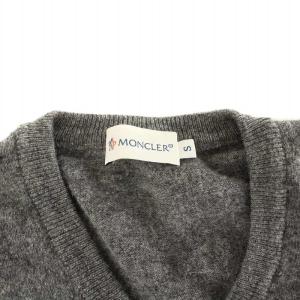 MONCLER 15AW MAGLIONE TRICOT SCOLLO A V セーター Vネック ウール ロゴワッペン トリコロール S