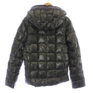 DUVETICA GRIFONE グリフォーネ ダウンジャケット ジップアップ フルジップ フーテッド ナイロン 44 S カーキ