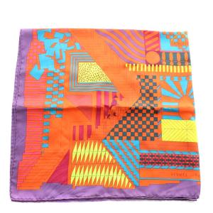 HERMES カレ90 PROMENADE AU FAUBOURG フォーブルのプロムナード シルク オレンジ