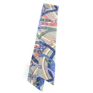 H.d ORIGNY マキシツイリー スカーフ 絹 シルク ロゴ 総柄 マルチカラー