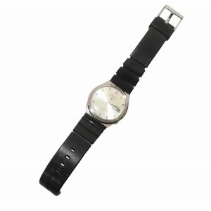 SEIKO 5 ファイブ スポーツマチック 腕時計 ウォッチ デイデイト 自動巻き 21石 黒 ブラック 文字盤シルバー色 6619-9070