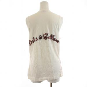 DOLCE&GABBANA ディズニー Disney コラボ デイジー タンクトップ ノースリーブ Tシャツ カットソー ビーズ スパンコール 40 M