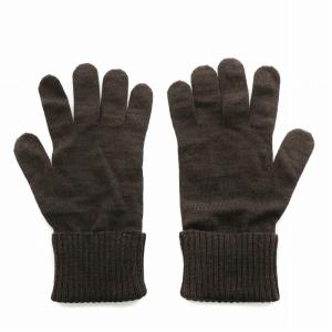 LOUIS VUITTON ゴン・プティ ダミエ 手袋 グローブ ニット ロゴ ウール 薄手 茶 ブラウン M58332 GY18