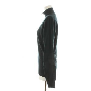 JOHN SMEDLEY タートルネックニット カットソー ハイネック ウール 長袖 英国製 M 緑 グリーン GY17