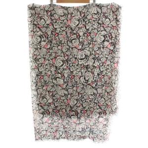 LOUIS VUITTON M78720 エトール ロックンローゼズ ストール マフラー 大判 レーヨン シルク混 花柄 バラ 総柄 ピンク 白 ホワイト