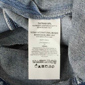 TATRAS 20AW デニムスカート フレア ロング パッチワーク リメイク 1 S 青 ブルー LTAT20A5547-C GY17