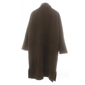 Basisbroek 近年モデル ウールコート スタンドカラー ロング シングル 長袖 総裏地 ベルギー製 1 S 茶 ブラウン GY17