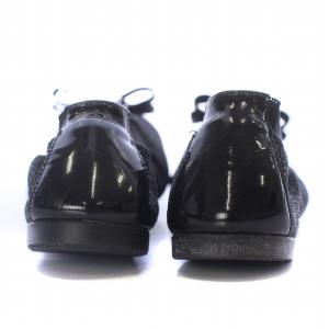 Salvatore Ferragamo マイフェラガモ My Ferragamo バレエシューズ パンプス フラット ヴァラリボン ラメ キャップトゥ レザー エナメル