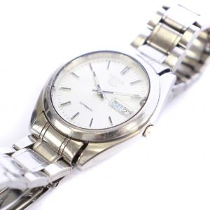SEIKO セイコー5 AUTOMATIC 腕時計 自動巻き デイト 白文字盤 シルバーカラー 6106-7520