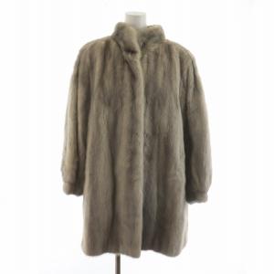銀サガ 毛皮コート サファイアミンクファー F グレー