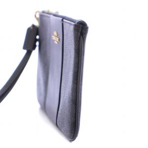 COACH スモール リストレット カラーブロック シグネチャー ポーチ 小物入れ ロゴゴールド金具 PVC 黒 ブラック 32445