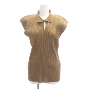 00AW ノースリーブカットソー プリーツ 4 カーキベージュ PP04-JK605