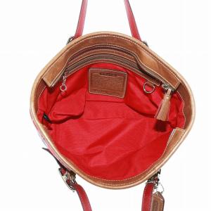 COACH ハンドバッグ ミニトート レザー チェック柄 チャーム付き 赤 レッド 緑 グリーン マルチカラー GY18