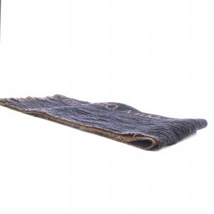 GIORGIO ARMANI マフラー ストール フリンジ  ロゴ シワ加工 ウール 茶 ブラウン 黒 ブラック