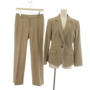 ヨーロッパ製 スーツ セットアップ テーラードジャケット シングル パンツ スラックス ジップフライ ウール混 40 L 38