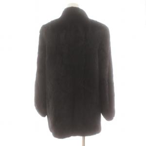 SAGA MINK 銀サガ 銀SAGA 毛皮コート ダークミンクファー ミドル丈 9 M 茶 ダークブラウン GY18