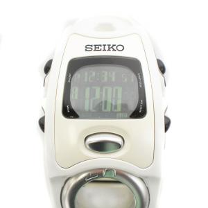 SEIKO エアプロ AIR PRO 腕時計 デジタル クォーツ 10気圧防水 稼働品 白 ホワイト S651-4000 GY11