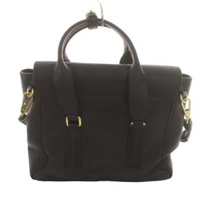 3.1 phillip lim 2WAY ハンドバック ショルダーバッグ パシュリ サッチェル レザー ジップ ゴールド金具 黒 ブラック