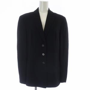 Salvatore Ferragamo ヴィンテージ セットアップ 上下 スカートスーツ テーラードジャケット 台形スカート ひざ丈 44 L 黒 ブラック