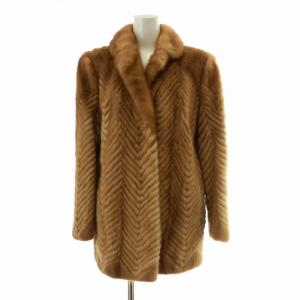 金サガ ローガンファー Logan Fur ファーコート 毛皮 アウター ミンク ミドル 11 L 茶色 ブラウン