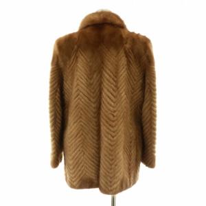 SAGA MINK 金サガ ローガンファー Logan Fur ファーコート 毛皮 アウター ミンク ミドル 11 L 茶色 ブラウン