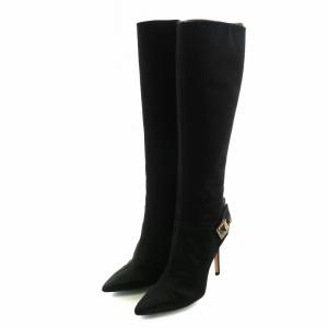 JIMMY CHOO 黒 ポインテッドトゥ シューズ 36 1/2 JIMMY CHOO - ジミーチュウ グリッター ポインテッドトゥ 36 1/2