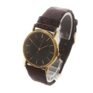 SEIKO 腕時計 ウォッチ クォーツ レザーベルト ロゴ 黒文字盤 ゴールド色 7431-7060 GY18