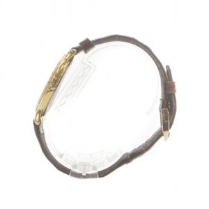 SEIKO 腕時計 ウォッチ クォーツ レザーベルト ロゴ 黒文字盤 ゴールド色 7431-7060 GY18