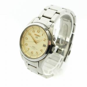 SEIKO スピリット SPIRIT 腕時計 ウォッチ 自動巻き 発電 カレンダー付き デイト ラウンド ?文字盤 シルバー色 5M42-0E00