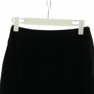 MADISONBLUE ミドルスカート コーデュロイ 近年モデル サイドジップ 無地 00 XS 黒 ブラック GY03
