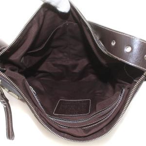 COACH ショルダーバック シグネチャー スリムダッフル クロスボディ キャンバス レザー 茶 ブラウン 6346