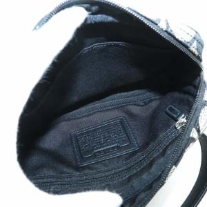 COACH ウエストバッグ ボディバッグ キャンバス レザー シグネチャー ロゴ 総柄 黒 ブラック