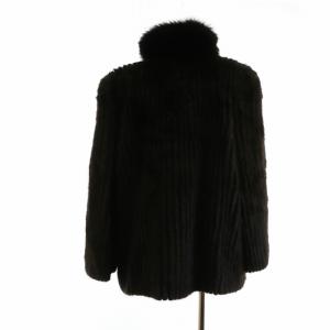 SAGA MINK 銀サガ 毛皮コート ミンクファー 長袖 ミドル 総裏地 M 茶 ブラウン GY18