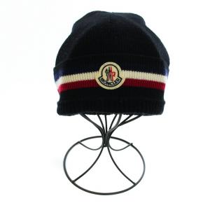 22AW BERRETTO TRICOT ニット帽 帽子 ビーニー ロゴ ライン 黒