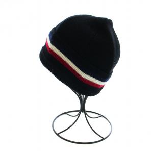 MONCLER ニット帽 BERRETTO TRICOT 黒/赤 MONCLER ニット帽 BERRETTO TRICOT 黒/赤