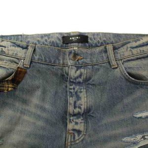 バンダナ クラッシュ ダメージ加工 デニム パンツ（2024/05/09