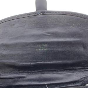 CELINE ヴィンテージ クラッチバッグ セカンドバッグ Cサルキー 総柄 レザー キャンバス 紺 ネイビー GY18