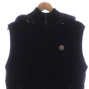 MONCLER MAGLIONE TRICOT GILET ダウンベスト S ブラック