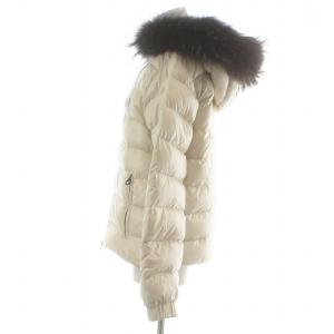 DUVETICA MAASYM JACKETS マアシム ダウンジャケット フィンラクーンファー ショート丈 ロゴ 40 L アイボリー