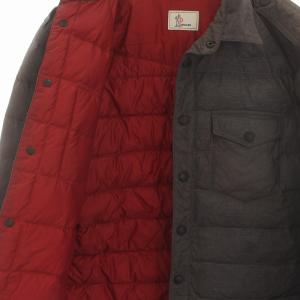 MONCLER GRENOBLE グルノーブル ダウンジャケット ライトダウン ワッペン 3 XL グレー 10012